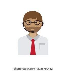 ilustración de diseño de icono de carácter de operador