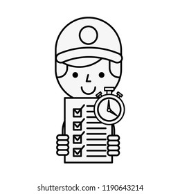 operator checklist clock online shopping logistic
