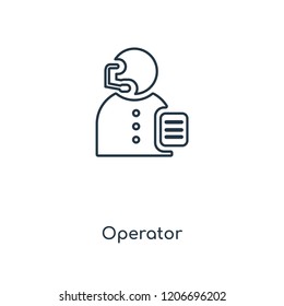 Operator concept line icon. Linear Operator concept outline symbol design. This simple element illustration can be used for web and mobile UI/UX.