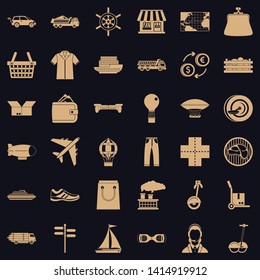 Operator of delivery icons set. Simple style of 36 operator of delivery vector icons for web for any design