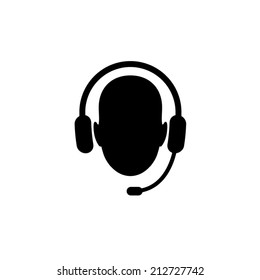 Operator in headset -  vector icon