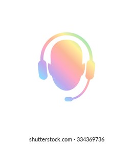 Operator in headset -  vector icon