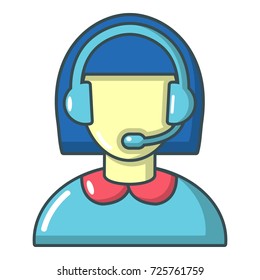 Operator icon. Cartoon illustration of operator vector icon for web