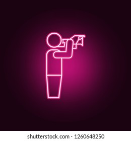 operator icon. Elements of Media in neon style icons. Simple icon for websites, web design, mobile app, info graphics