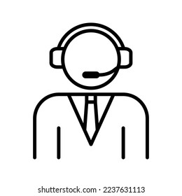 icono del operador moda plana popular