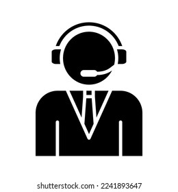 icono del operador moda plana popular