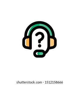 Icono del operador, logotipo de auriculares, dinero 