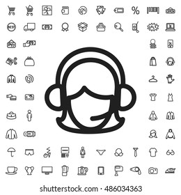Operator icon illustration isolated vector sign symbol