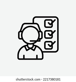  Operatorsymbol, einzelne Logistics-Skizzensymbol auf hellgrauem Hintergrund, perfekt für Website, Blog, Logo, Grafikdesign, soziale Medien, UI, mobile App