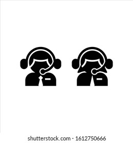 Operator icon isolated on white background. Operator icon in trendy design style.