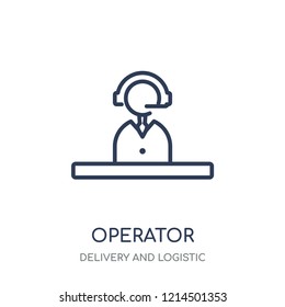 Operator icon. Operator linear symbol design from Delivery and logistic collection.