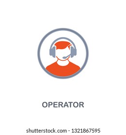 Operator icon. Premium two colors style design from contact us icons collection. Pixel perfect Operator icon for web design, apps, software, print usage