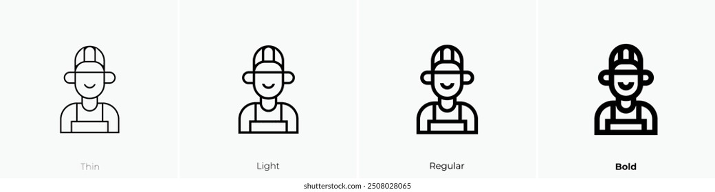 operator icon. Thin, Light Regular And Bold style design isolated on white background