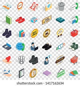 Operator icons set. Isometric style of 36 operator vector icons for web for any design