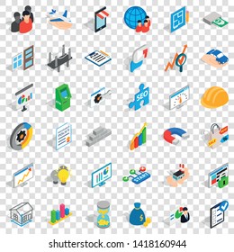 Operator icons set. Isometric style of 36 operator vector icons for web for any design