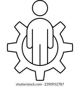 Operador, icono Industria. Fábrica, símbolo de fabricación. Ilustración del vector