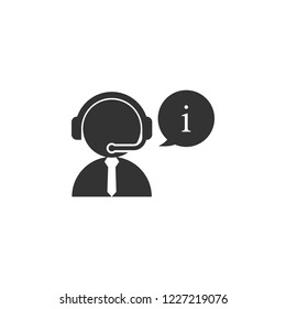 operator, info, info, business icon. Element of business icon for mobile concept and web apps. Glyph operator, info, info, business icon can be used for web and mobile