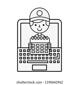 operator laptop calendar plan online shopping