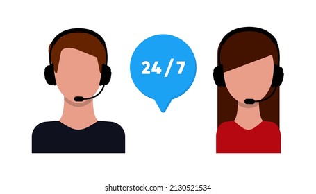 Operator logo icon. Online support service