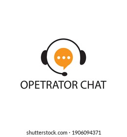 operator logo vector illustration chat design