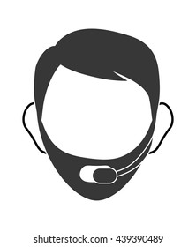 Operator man avatar. Customer service. vector graphic