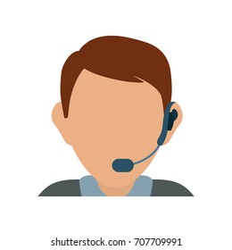 operator man vector illustration