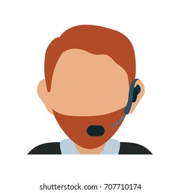 operator man vector illustration