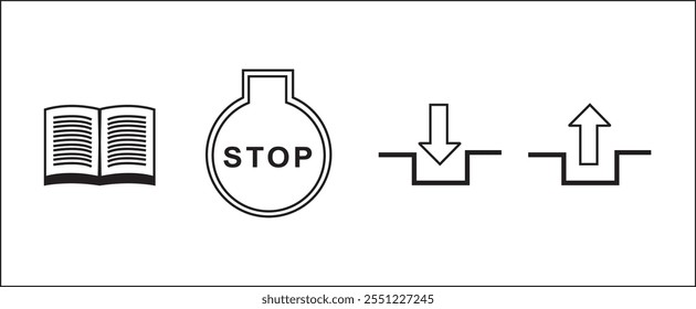 Manual do operador para veículos pesados Sinal de aviso Eps Vetor formato