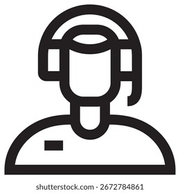 Operator Modern Vector Icon – Minimal Illustration Symbol Template for Web Mobile App UI Design