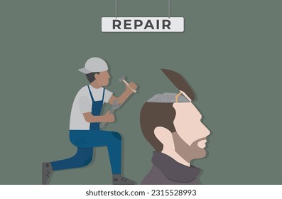 operator performs review and psychological review