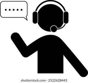 Operator pictogram for customer support