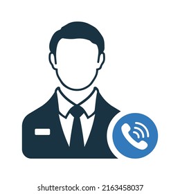 Operator, support, call, dial, contact icon. Simple editable vector illustration.