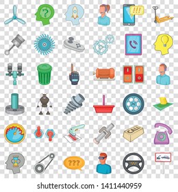 Operator support icons set. Cartoon style of 36 operator support vector icons for web for any design