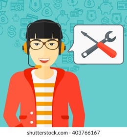 Operator of technical support.