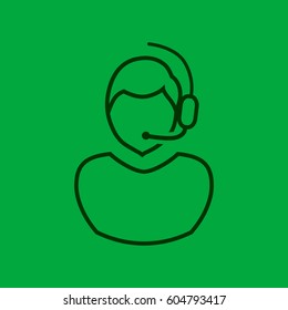 Operator in touch Web icon. vector design