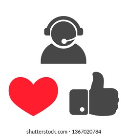 operator in  Web. icon. Vector Eps 10