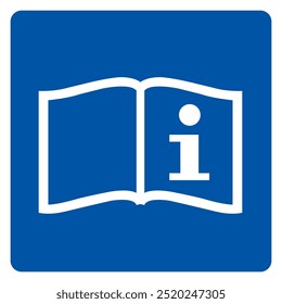 Signo Del Símbolo De Las Instrucciones Del Operador, Ilustración vectorial, Aislado En La Etiqueta Blanca Del Fondo.EPS10 