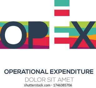 opex mean (operational expenditure) Word written in search bar ,Vector illustration.