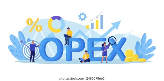OPEX. Operational expenditure. Productive business management with continuous process development. Effective improvements for best results. Company operating cost. Expenses production