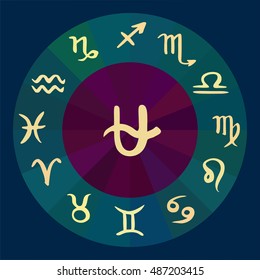 Ophiuchus. 13th signs zodiac horoscope hand drawn vector