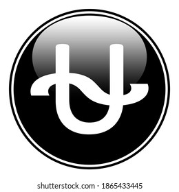 Ophiuchus symbol on white background. Vector illustration.
