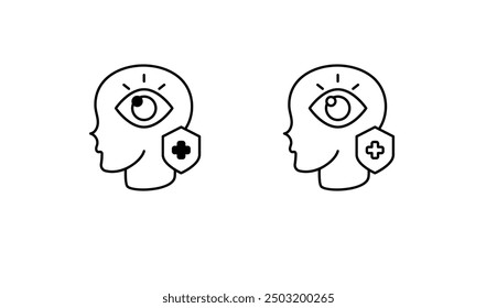 Ophtalmology icon design with white background stock illustration