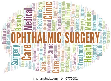 Ophthalmic Surgery word cloud vector made with text only