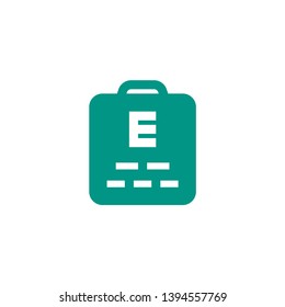 ophthalmologist chart icon design. myopia eye test symbol. medical healthcare vector illustration