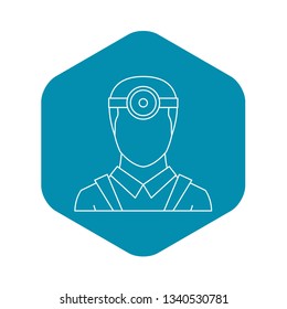 Ophthalmologist icon. Outline illustration of ophthalmologist vector icon for web