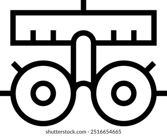 Icono de oftalmólogo. Diseño de estilo lineal delgado aislado sobre fondo blanco