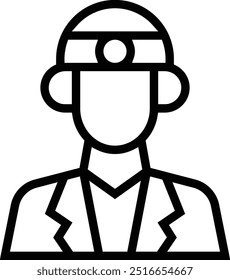 ophthalmologist icon. Thin linear style design isolated on white background