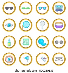 Ophthalmologist vector set in cartoon style isolated on white background