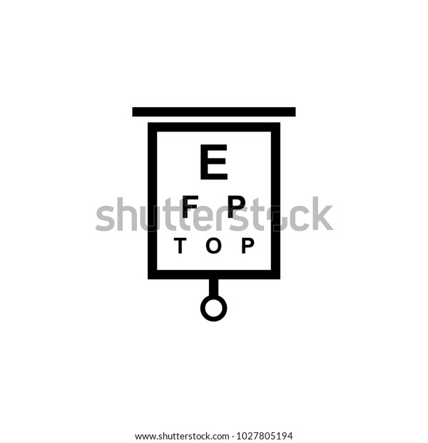 ophthalmologist\'s chart icon. Element\
of medicine icon. Premium quality graphic design. Signs, outline\
symbols collection icon for websites, web design, mobile\
app