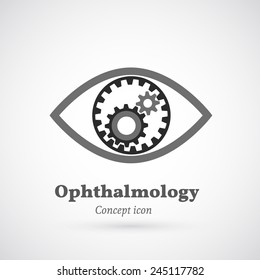 Ophthalmology abstract vector concept symbol icon or Logo Template